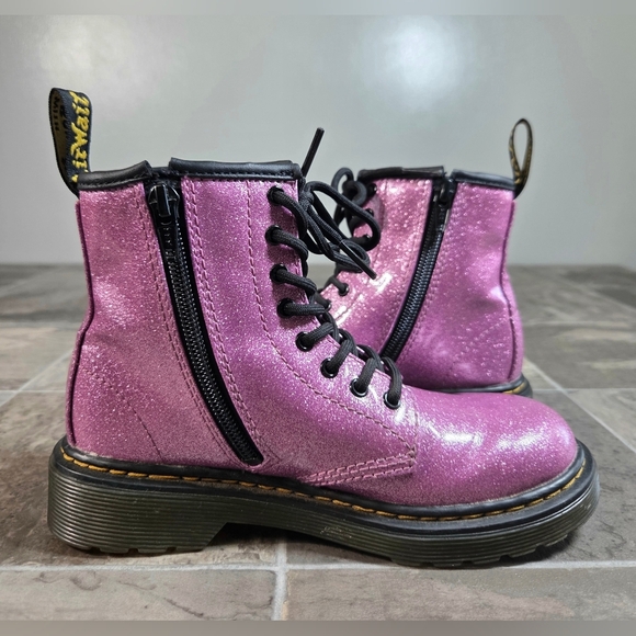 DR. MARTENS 1460 GLITTER J BOOTS. - Picture 2 of 10
